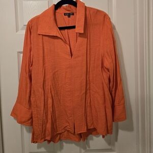 Vibrant Orange Women's Blouse by Chico's